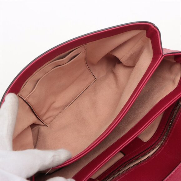 SOLD OUT ❌Gucci GG Supreme Queen margaret PVC & leather Shoulder bag Red 524356 - Picture 6 of 13